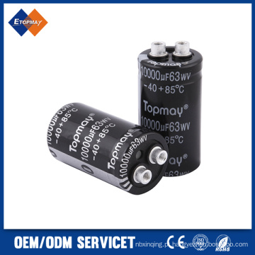 Capacitor eletrônico de alumínio terminal de parafuso 10000UF 250V (